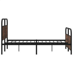 Berkfield Bed Frame Without Mattress 120X200 Cm Brown Oak Engineered Wood - thumbnail 6