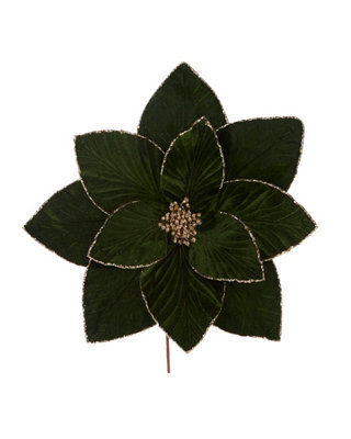 Werchristmas Sage Green Large Velvet Artificial Poinsettia Flower, 56 Cm - image 1