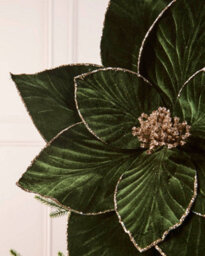 Werchristmas Sage Green Large Velvet Artificial Poinsettia Flower, 56 Cm - thumbnail 3