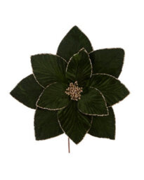 Werchristmas Sage Green Large Velvet Artificial Poinsettia Flower, 56 Cm - thumbnail 1