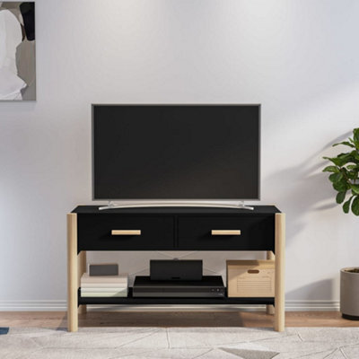 Berkfield Tv Cabinet Black 82X38X45 Cm Engineered Wood - image 1
