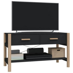 Berkfield Tv Cabinet Black 82X38X45 Cm Engineered Wood - thumbnail 4