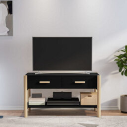 Berkfield Tv Cabinet Black 82X38X45 Cm Engineered Wood - thumbnail 1