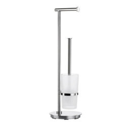 Smedbo Steel Toilet Roll Holder, Toilet Brush And Container