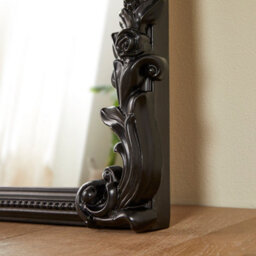 The Online Mirror Shop Chatsworth Black Full-Length Standing Mirror - Sleek Rectangular Frame - H 161Cm X W 73Cm - thumbnail 3