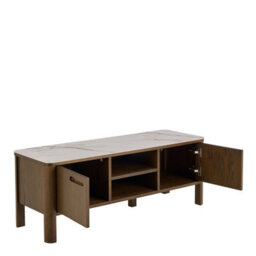 Furniture To Go Southampton Tv Unit 2 Doors 1 Shelf In Ceramic Cream - thumbnail 4