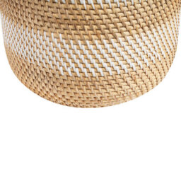 Beliani Handmade Rattan Vase Beige White - 26Cm X 36Cm Decorative Indoor Home Decor - thumbnail 6