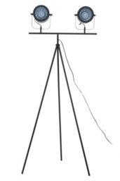 Orsina Two Spotlight Matte Black Tripod Stand, Dual Spotlight Floor Lamp, Space-Saver Spotlight Floor Lamp - thumbnail 4