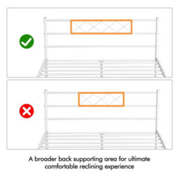 Yaheetech White 4Ft6 Double Metal Bed Frame With Cross-Design Headboard & Footboard - thumbnail 8