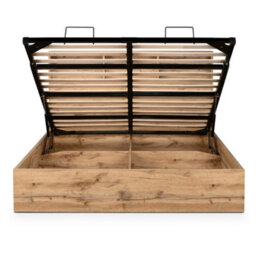 Julian Bowen Bali 90Cm Single Light Oak Effect Bookcase Shelf Headboard Lift-Up Ottoman Storage Bed - thumbnail 8