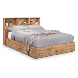 Julian Bowen Bali 90Cm Single Light Oak Effect Bookcase Shelf Headboard Lift-Up Ottoman Storage Bed - thumbnail 3