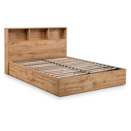 Julian Bowen Bali 90Cm Single Light Oak Effect Bookcase Shelf Headboard Lift-Up Ottoman Storage Bed - thumbnail 5