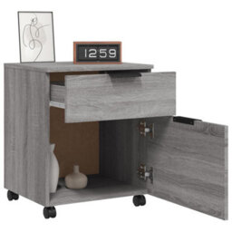 Walplus Mobile File Cabinet With Wheels Grey Sonoma 45X38X54 Cm Engineered Wood - thumbnail 8