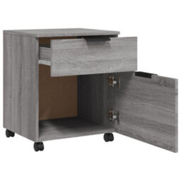 Walplus Mobile File Cabinet With Wheels Grey Sonoma 45X38X54 Cm Engineered Wood - thumbnail 4