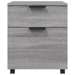 Walplus Mobile File Cabinet With Wheels Grey Sonoma 45X38X54 Cm Engineered Wood - thumbnail 3