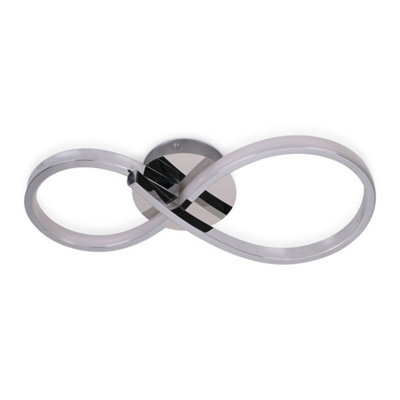 Valuelights Infinity Chrome Swirl Integrated Led Ceiling Light - image 1
