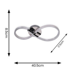 Valuelights Infinity Chrome Swirl Integrated Led Ceiling Light - thumbnail 9
