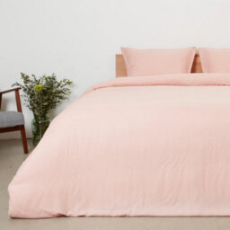 panda London Bamboo & French Linen Complete Bedding Set Himalayan Pink - thumbnail 2