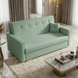 Viva Sonic Iii Sofa Bed For Living Room With Storage Chipboard Frame Polyurethane Foam 153X100X85Cm Mint - thumbnail 2