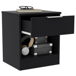 Lassic Vida Designs Trega Black 1-Drawer Bedside Chest With Smooth Glide Drawer, (H)4100 X (W)3900 X (D)2800 mm - thumbnail 8