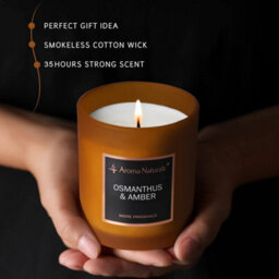 Aroma Naturals Candle 215G Osmanthus & Amber Soy Wax Scented 35H Burn Time - thumbnail 2