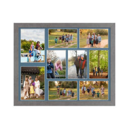 AK Frames 20X16 Marble Grey Modern Multi Photo Frame With Pompadour Mount - Holds 9 Apertures (2X) 7X5, (7X) 6X4 Photos