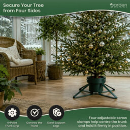 Large Green Christmas Tree Stand With Large Water Tank - thumbnail 4
