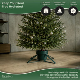 Large Green Christmas Tree Stand With Large Water Tank - thumbnail 3