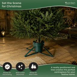 Large Green Christmas Tree Stand With Large Water Tank - thumbnail 2