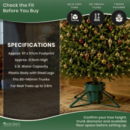 Large Green Christmas Tree Stand With Large Water Tank - thumbnail 7