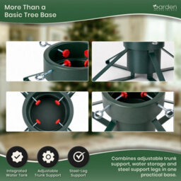 Large Green Christmas Tree Stand With Large Water Tank - thumbnail 6