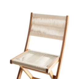 Wyld And Coco Nordicnest 3-Piece Bistro Set Beige Acacia Wood Folding Slatted Round Table And 2 Chairs Scandinavian Modern Outdoor - thumbnail 7