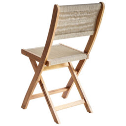 Wyld And Coco Nordicnest 3-Piece Bistro Set Beige Acacia Wood Folding Slatted Round Table And 2 Chairs Scandinavian Modern Outdoor - thumbnail 6