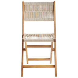 Wyld And Coco Nordicnest 3-Piece Bistro Set Beige Acacia Wood Folding Slatted Round Table And 2 Chairs Scandinavian Modern Outdoor - thumbnail 1