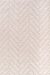 The Rugs Loft Ivory Herringbone Living Room Area Rug And Runners Soft Pile - thumbnail 2