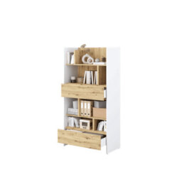 Arte Bed Concept White Matt And Oak Artisan Sideboard Cabinet 92Cm - thumbnail 3