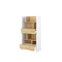 Arte Bed Concept White Matt And Oak Artisan Sideboard Cabinet 92Cm - thumbnail 2