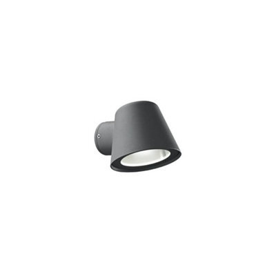 Ideal Lux Gas 1 Light Outdoor Wall Light Anthracite Ip43, Gu10