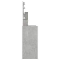Vidaxl Dressing Table With Led Concrete Grey 86.5X35X136 Cm - thumbnail 6