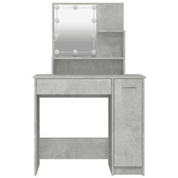 Vidaxl Dressing Table With Led Concrete Grey 86.5X35X136 Cm - thumbnail 5