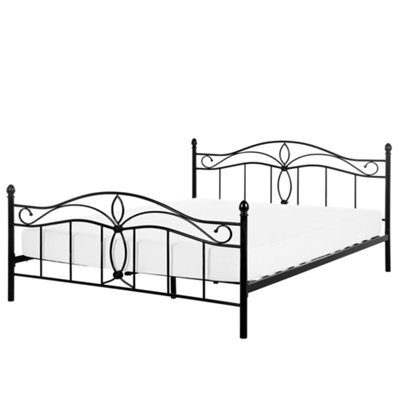 Beliani Bed Metal Antlia 160 X 200 Cm (Eu King Size) Black - image 1