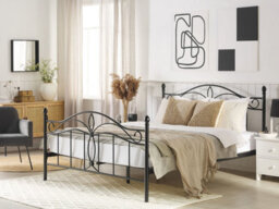 Beliani Bed Metal Antlia 160 X 200 Cm (Eu King Size) Black - thumbnail 2