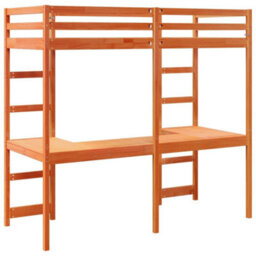 Berkfield Loft Bed Frame Without Mattress Wax Brown 80X200 Cm Solid Wood Pine - thumbnail 7