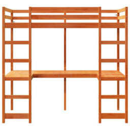 Berkfield Loft Bed Frame Without Mattress Wax Brown 80X200 Cm Solid Wood Pine - thumbnail 5
