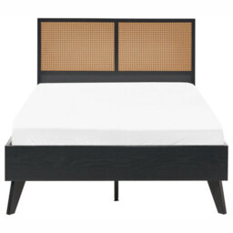 Beliani Bed Pe Rattan Monpazier 120 X 200 Cm (Eu Small Double) Black - thumbnail 5