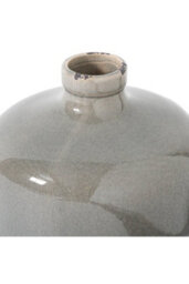 Garda Grey Glazed Eve Vase, Modern Ceramic Centerpiece - thumbnail 2