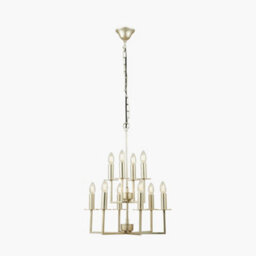 Pacific Lifestyle Champagne Gold Chandelier 10 Light Multi Arm Pendant Ceiling Light - thumbnail 3