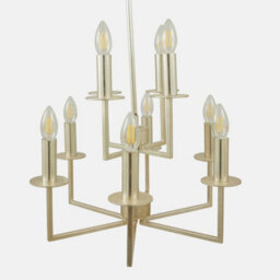 Pacific Lifestyle Champagne Gold Chandelier 10 Light Multi Arm Pendant Ceiling Light - thumbnail 1