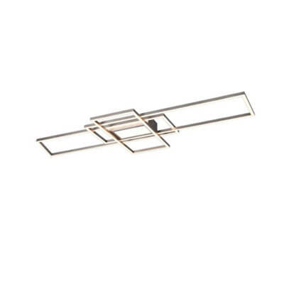 Luminosa Lighting Luminosa Irvine Modern 60W Led Semi Flush Light Nickel Matt 3000-6500K Remote Control - Uk Stock - image 1