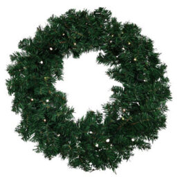 Samuel Alexander 60Cm Pre Lit Plain Green Christmas Wreath With Warm White Leds And 160 Tips - thumbnail 9